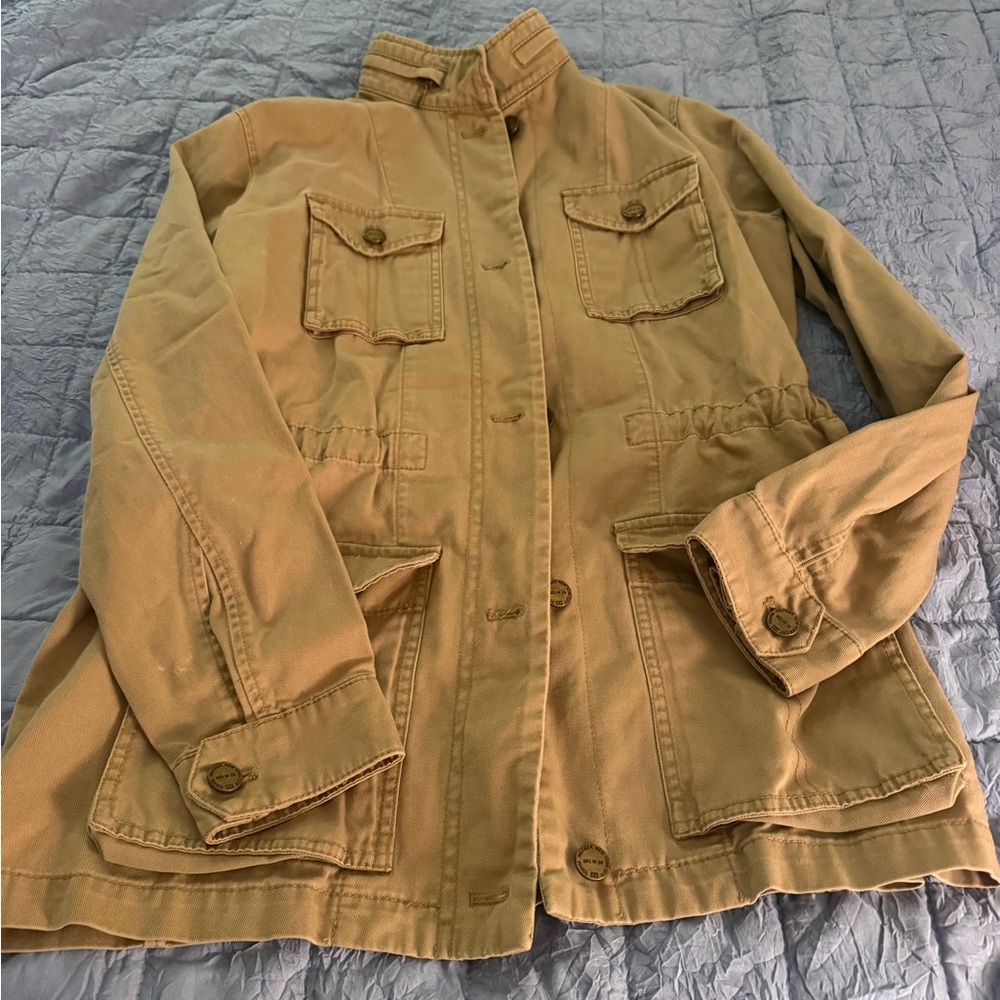 Tommy Hilfiger Women’s Military Jacket Khaki Womens Large